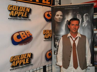 James Kerwin at Golden Apple Comics YESTERDAY WAS A LIE graphic novel launch