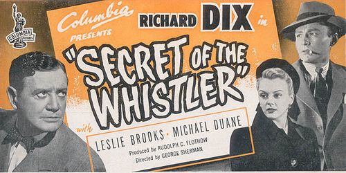 Leslie Brooks, Richard Dix, and Michael Duane in The Secret of the Whistler (1946)