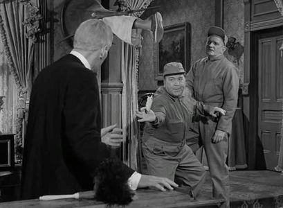 Leonard Bremen, Ted Cassidy, and Ray Galvin in The Addams Family (1964)
