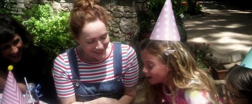 Anniston Almond on set for Blockers