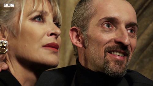 Carol Royle and Adam Wittek in SHAKESPEARE & HATHAWAY: PRIVATE INVESTIGATORS