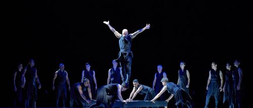 Christopher Loverro performing at the Kennedy Center in Washington DC with the Diavolo Veterans group.