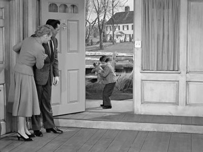Desi Arnaz, Lucille Ball, and Richard Keith in I Love Lucy (1951)