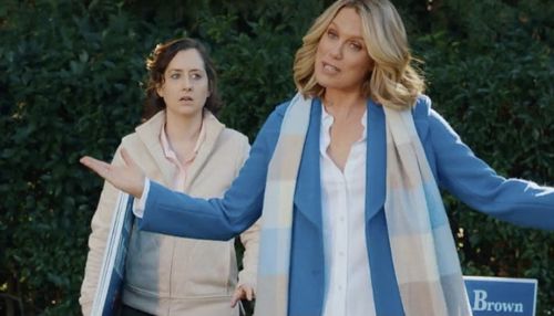 Still of Julie Meyer and Jessica St. Clair in American Housewife and Midlife Crisis