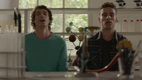 Albert Baró and Marcos Franz in Merlí (2015)