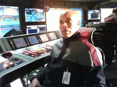 Erik Betts on set of G.I. Joe