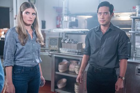 Raymond Lee and Caitlin Bassett in Quantum Leap (2022)