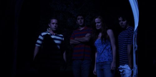 Still of Beck Bennet, Daniel Rubiano, Katlin Large, and Nick Rutheford in Kill Me Now.