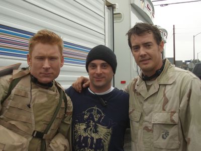 On set of The Devil's Tomb. Zack Ward me and Jason London.