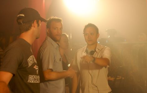 Tanner Kling and Chris Hanada on set of Guitar Face