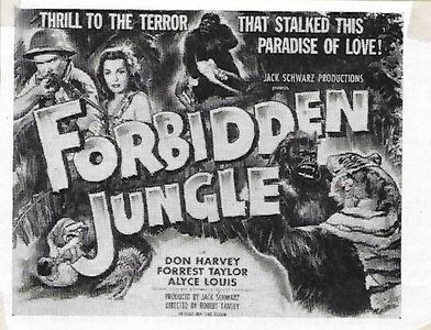 Don C. Harvey and Alyce Louis in Forbidden Jungle (1950)