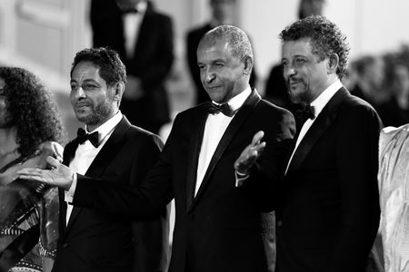 Abel Jafri, Abderrahmane Sissako, and Hichem Yacoubi at an event for Timbuktu (2014)