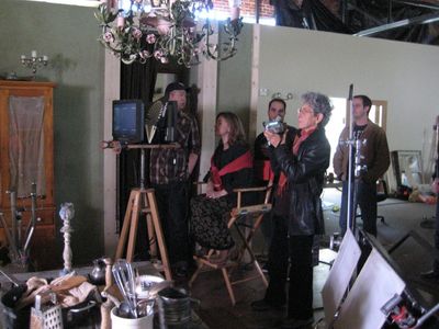 On the set of TRIFLES. Adapted and Directed by PAMELA GAYE WALKER