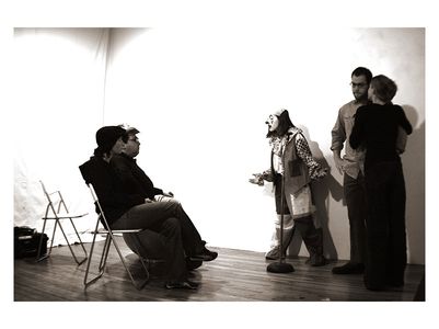 Mick Lauer, Theodore Bouloukos, Katharine Heller, Elena Tovar, and Brenna Palughi in Joy Incorporated (2012)