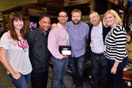 Mad Mike, Veronica Belmont, and Robert Kirkman at an event for The Walking Dead (2010)
