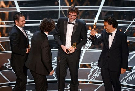 Armando Bo and Alexander Dinelaris at an event for The Oscars (2015)