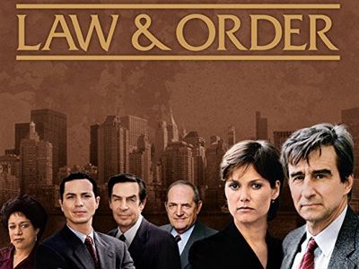Carey Lowell, Benjamin Bratt, Jerry Orbach, Sam Waterston, Steven Hill, and S. Epatha Merkerson in Law & Order (1990)