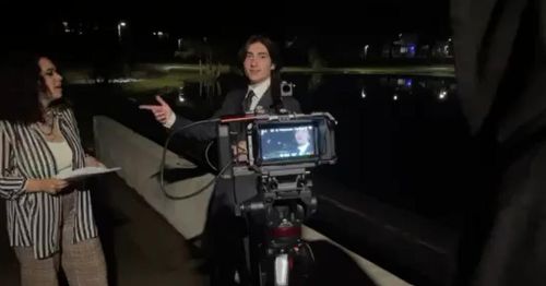 On the set of 