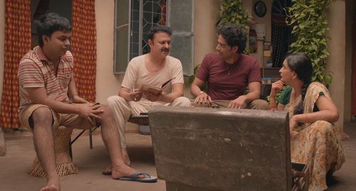 Jameel Khan, Geetanjali Kulkarni, Harsh Mayar, and Vaibhav Raj Gupta in Gullak (2019)