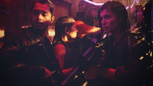 Anne Curtis, Mara Lopez, AJ Muhlach, and Tarek El Tayech in BuyBust (2018)