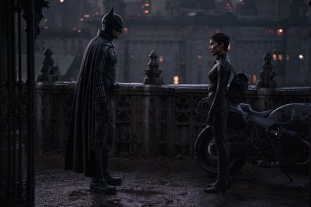 Robert Pattinson and Zoë Kravitz in The Batman (2022)