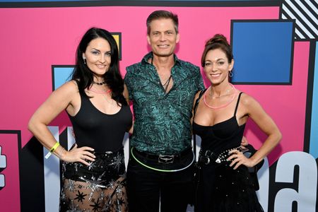 Casper Van Dien, Jennifer Winget, and Ashley Mary Nunes at an event for Bodies Bodies Bodies (2022)