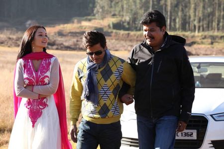 S. Shankar, Vikram, and Amy Jackson in I (2015)