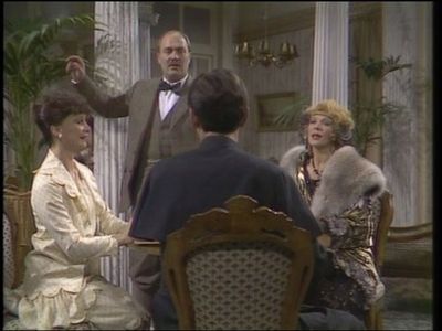 Francesca Annis, Constantine Gregory, Linda Marlowe, and James Warwick in Partners in Crime (1983)