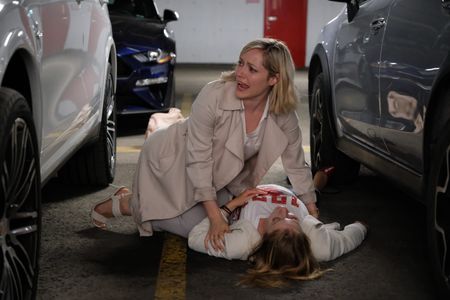 Georgina Haig and Erica Deutschman in The Radio Talk Show Killer (2019)