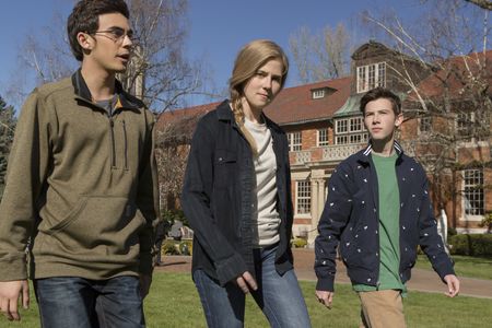 Griffin Gluck, Taylor Dearden, and Tyler Alvarez in American Vandal (2017)