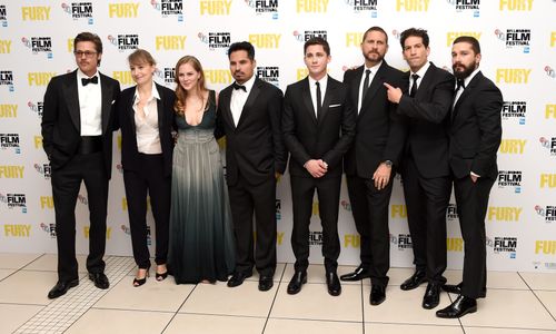 Brad Pitt, David Ayer, Shia LaBeouf, Logan Lerman, Michael Peña, Jon Bernthal, Anamaria Marinca, and Alicia von Rittberg