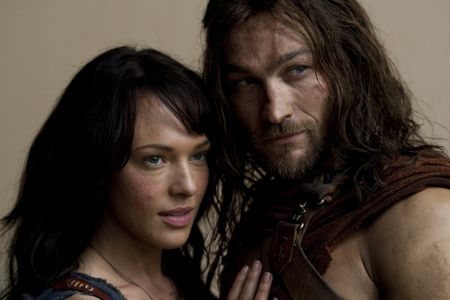 Erin Cummings and Andy Whitfield in Spartacus (2010)