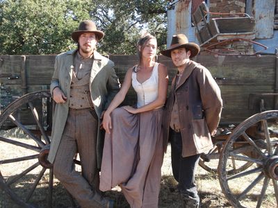 Director: Tanner Beard, Producer: Parisse Boothe, and Associate Producer: Brendan Wayne take time out to pose for the ca