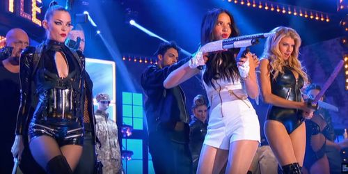 Jaime King, Olivia Munn, Charlotte McKinney, and C.J. Tyson in Lip Sync Battle (2015)