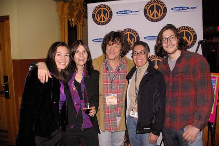 Miera Blaustein, Woodstock Film Festival Director; Michael Lang, organizer of original Woodstock Music Festival; Cristin