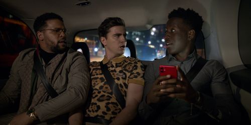 Kola Bokinni, Billy Harris, and Toheeb Jimoh in Ted Lasso (2020)
