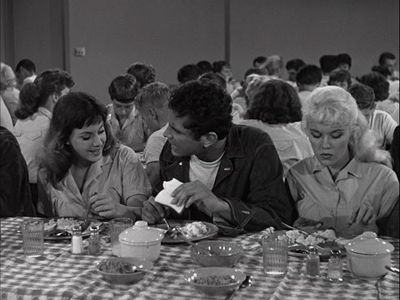 Virginia Aldridge, Scott Marlowe, and Dorothy Provine in Riot in Juvenile Prison (1959)