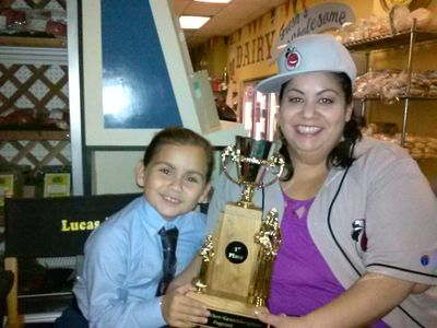 Carmina Garay on the set of Raising Hope 2013
