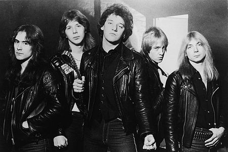 Steve Harris, Clive Burr, Dave Murray, Adrian Smith, Paul DiAnno, and Iron Maiden