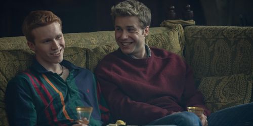 Luther Ford and Ed McVey in The Crown: Alma Mater (2023)