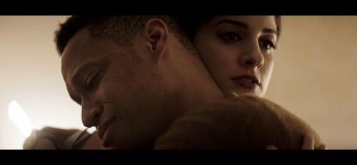 Kiana Madani and Alex Skinner in a scene from DISTANCE.