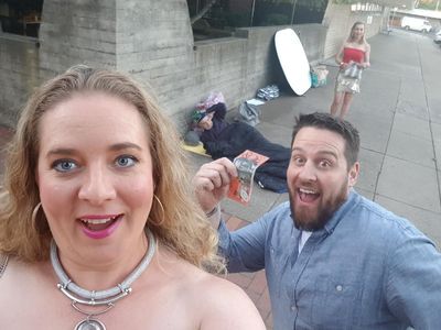 Aphrodite on set of 