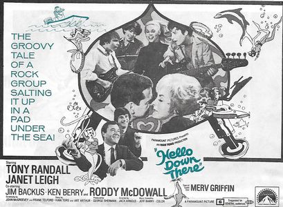 Jim Backus, Janet Leigh, Roddy McDowall, Ken Berry, and Tony Randall in Hello Down There (1969)