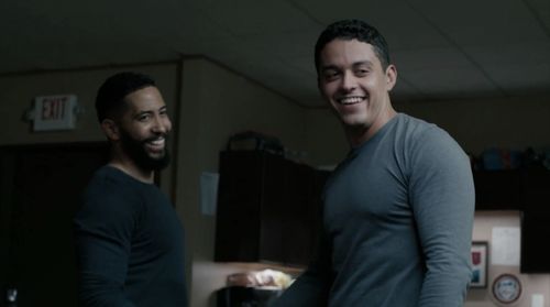 Neil Brown Jr. and Lucca De Oliveira in SEAL Team (2017)