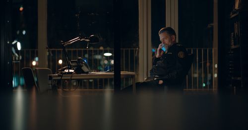 as Örn, chief of Police in Trapped
