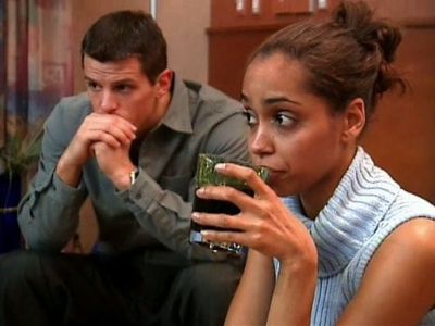 Frank Howard and Arissa Hill in The Real World (1992)