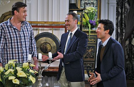 Jason Segel, Josh Radnor, and Will Shortz in How I Met Your Mother (2005)