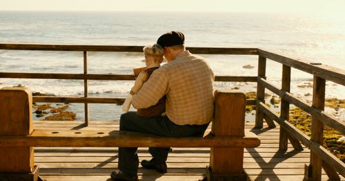 Michael Rapaport and Jakob Salvati in Little Boy (2015)