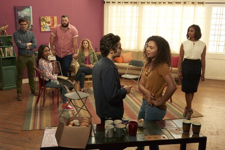 Daniel Franzese, Sharon Leal, Kyla Pratt, Alexis Carra, Jessica Sula, Sebastian De Souza, and David Witts in Recovery Ro