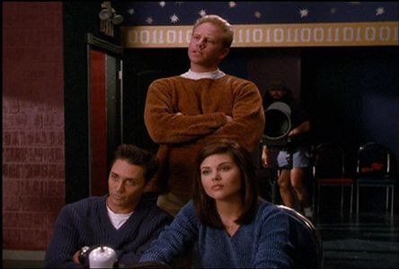 Tiffani Thiessen, Ian Ziering, and Vincent Young in Beverly Hills, 90210 (1990)